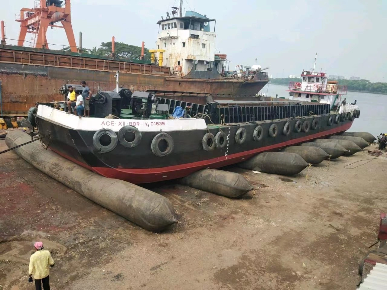 Marine Ship Launching Airbag | Bulk Cargo Ship | Indonesia