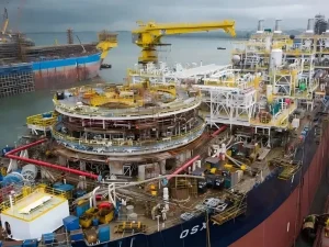 Internal turret mooring system under construction